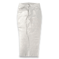 Massini Women's Cropped Capri Classic Denim Jeans White 6