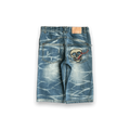 Mars Jupiter Japan Y2K Vintage Women's Skull Patch Denim Shorts 4