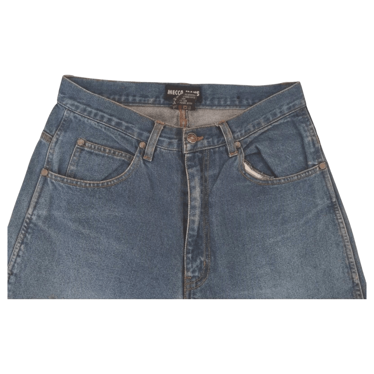 Mecca Y2K Men's Hip Hop Relaxed Fit Denim Jeans W30 L25