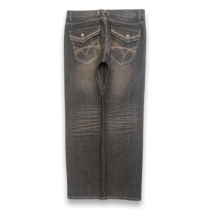 Most OFCL Y2K Men's Straight Leg Denim Jeans Grey W36 L32