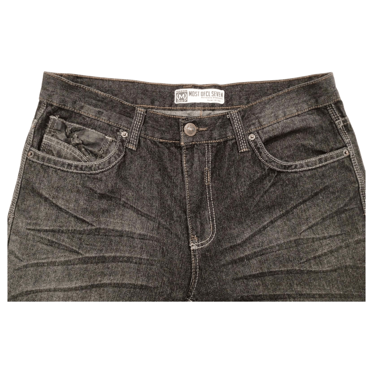 Most OFCL Y2K Men's Straight Leg Denim Jeans Grey W36 L32