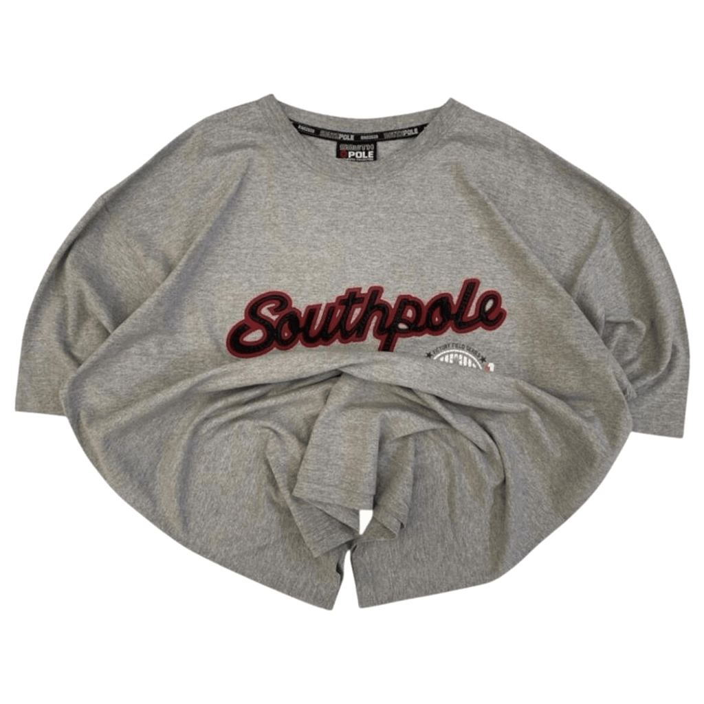 Southpole Men's Y2K Graphic Logo Short Sleeve T Shirt Grey XXL