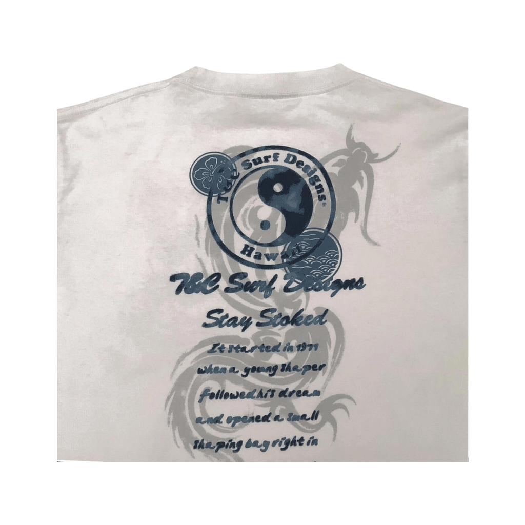 T&C Surf Men's Y2K Dragon Logo Short Sleeve T Shirt White L