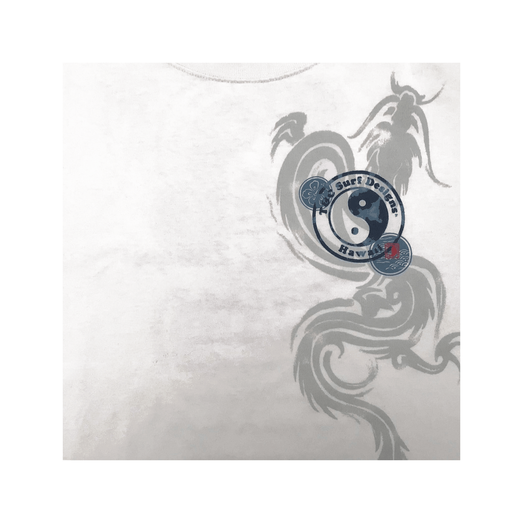 T&C Surf Men's Y2K Dragon Logo Short Sleeve T Shirt White L