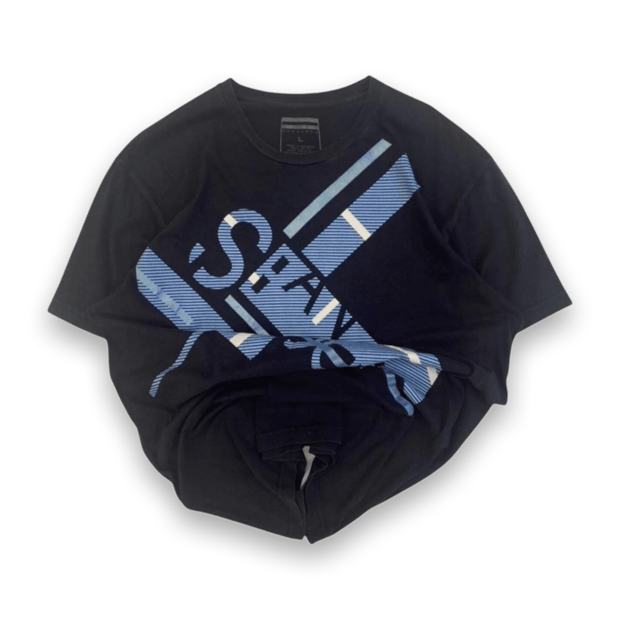 Sean John Men's Hip Hop Y2K Graphic Print T-Shirt Black L