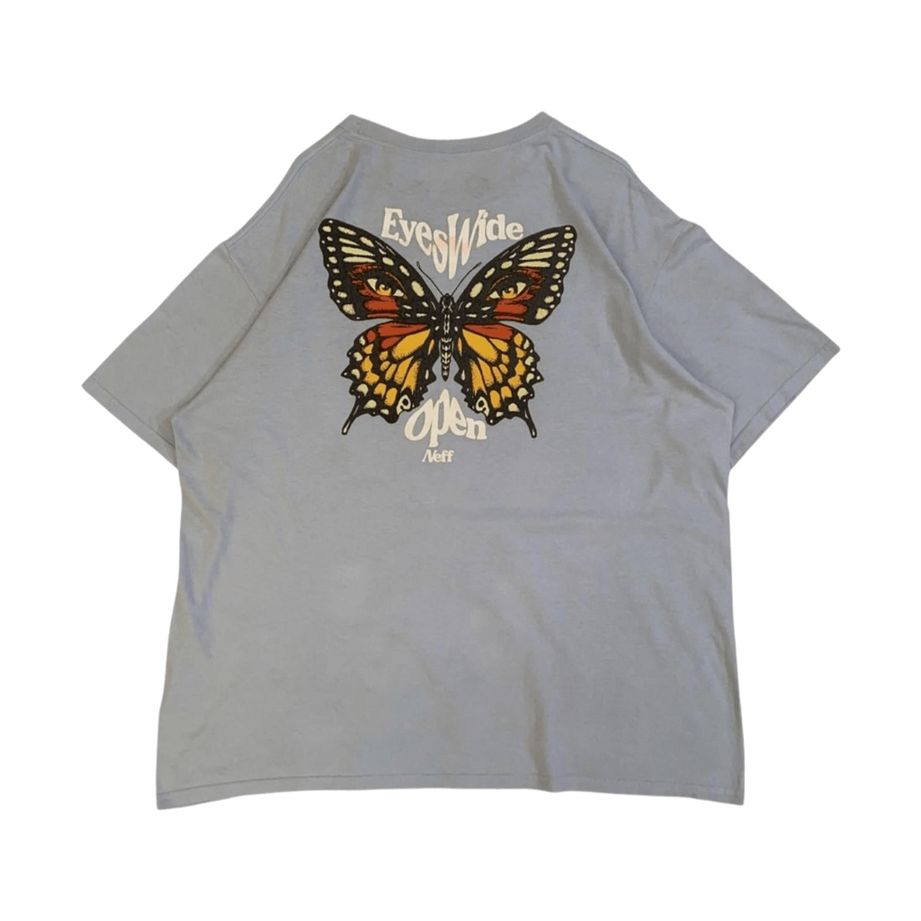 Neff Y2K Butterfly Short Sleeve T Shirt Powder Blue XL