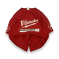Milwuakee Tools 'My Bit Lasts Longer' Graphic Print Men's Short Sleeve T Shirt Red XL