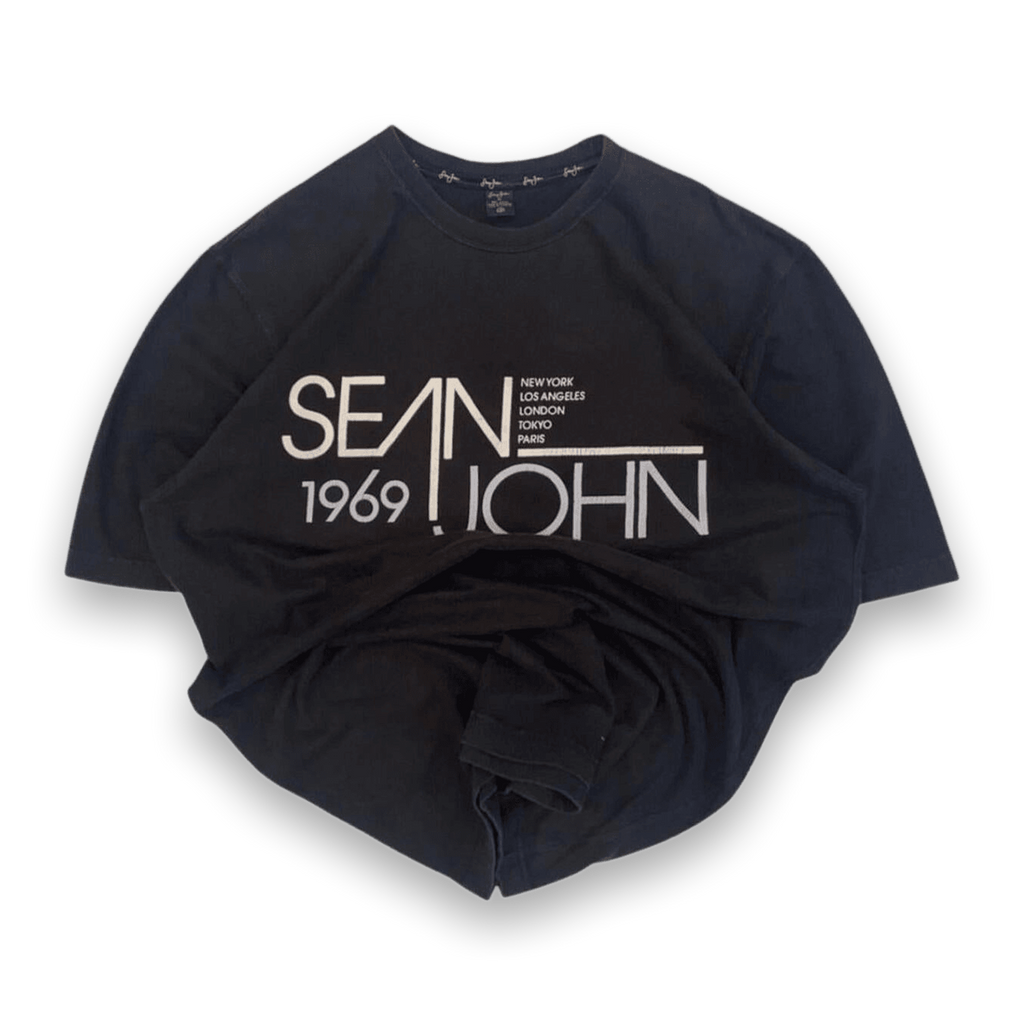 Sean John Men's Hip Hop Y2K T-Shirt Black XL