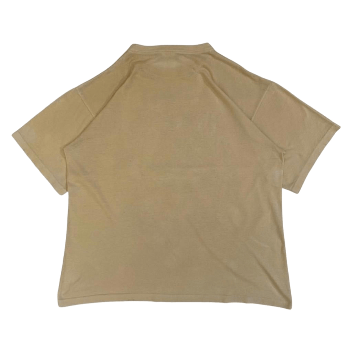 Med Men's Full Pipe 1990's Skateboard Graphic Short Sleeve T Shirt Beige M