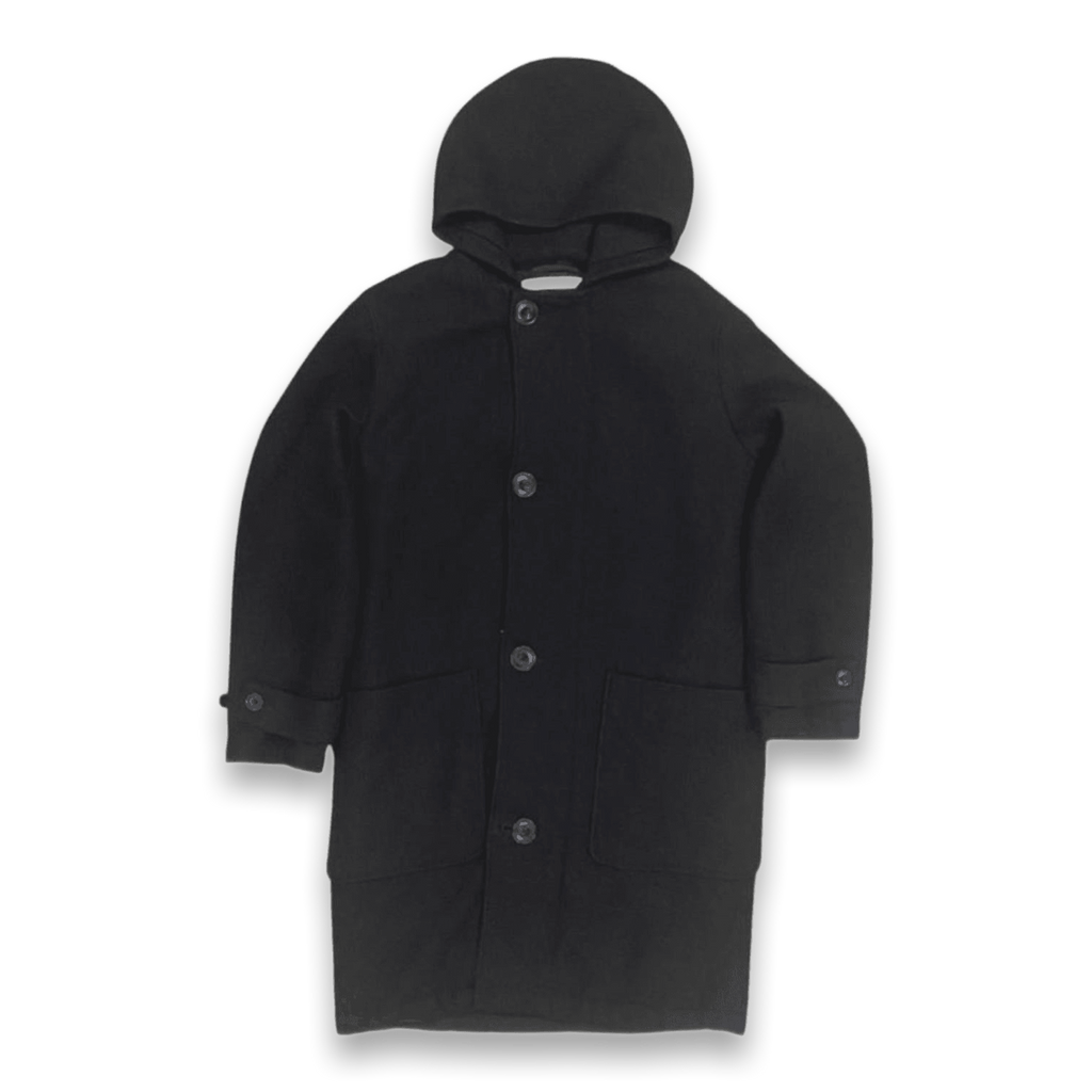 Lemaire X Uniqlo Women's Wool Blend Hooded Overcoat Black L