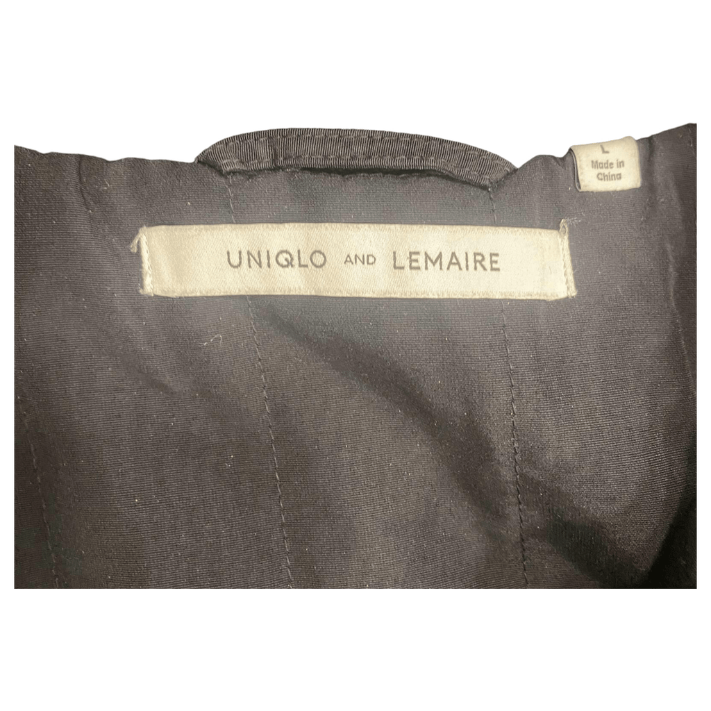 Lemaire X Uniqlo Women's Wool Blend Hooded Overcoat Black L