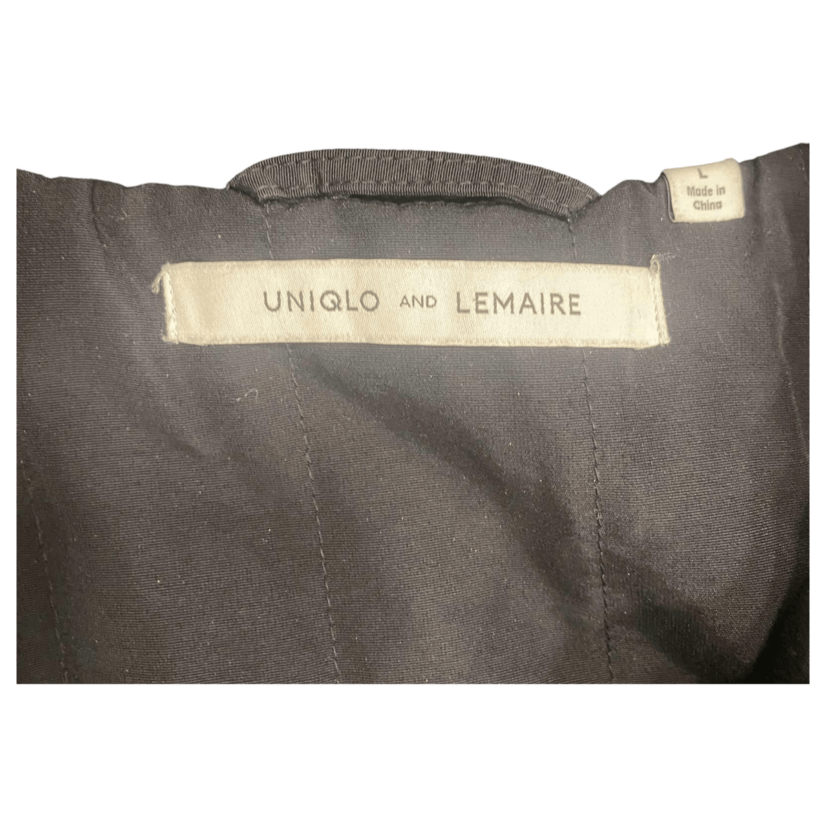 Lemaire X Uniqlo Women's Wool Blend Hooded Overcoat Black L