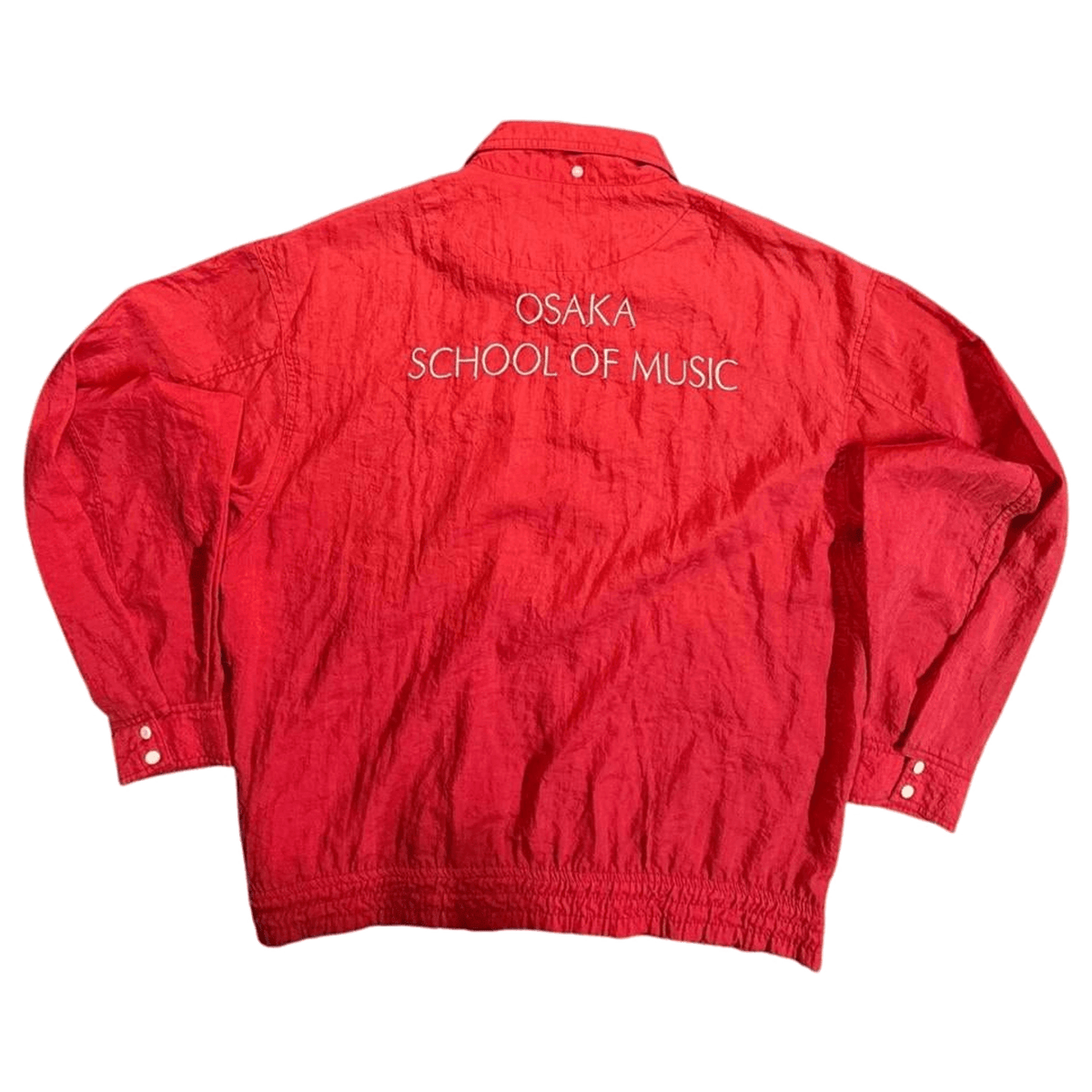 Osaka School of Music Japan Vintage 80s Windbreaker Red M