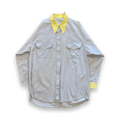Vintage Japanese Collared Work Button Up Shirt Grey M
