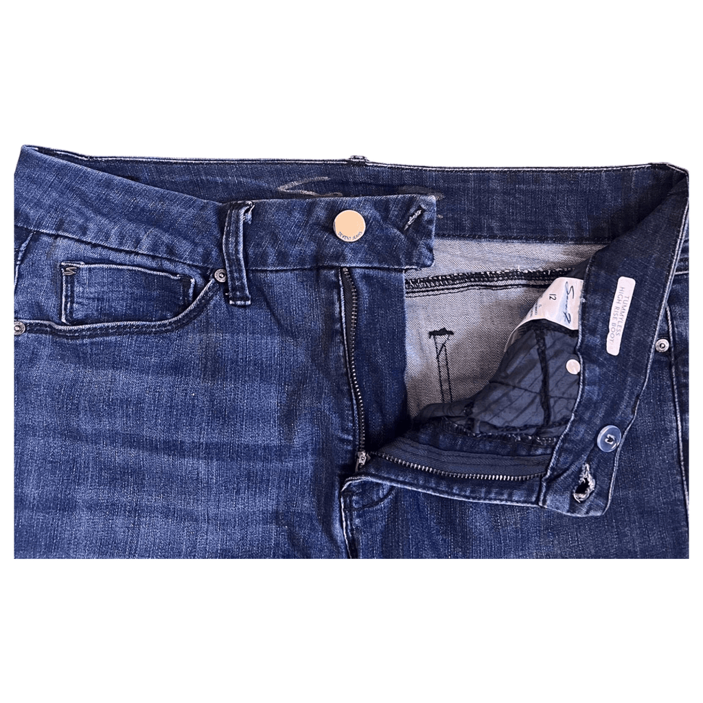 SEVEN7 High Rise Bootcut Denim Jeans Blue Women’s UK 12