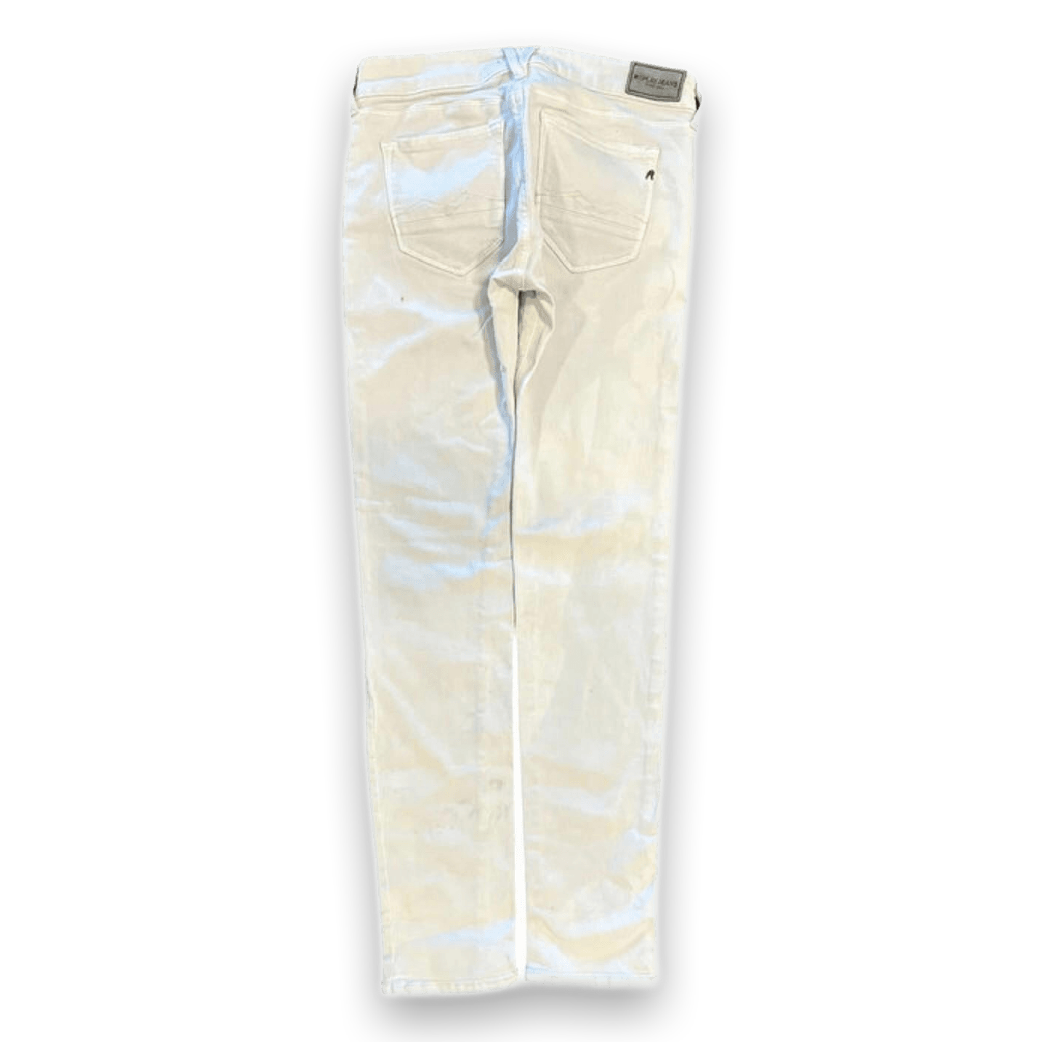 Replay 00s Indie Sleaze Zipper Pocket Skinny Denim Jeans White 4