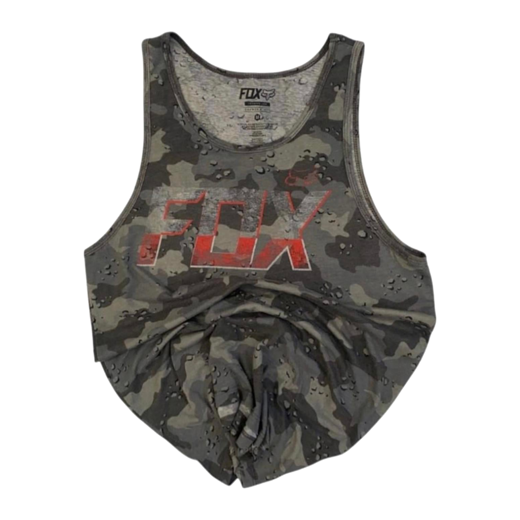 576 Fox Camo Dirt Bike Y2K Sleeveless Tank Top M