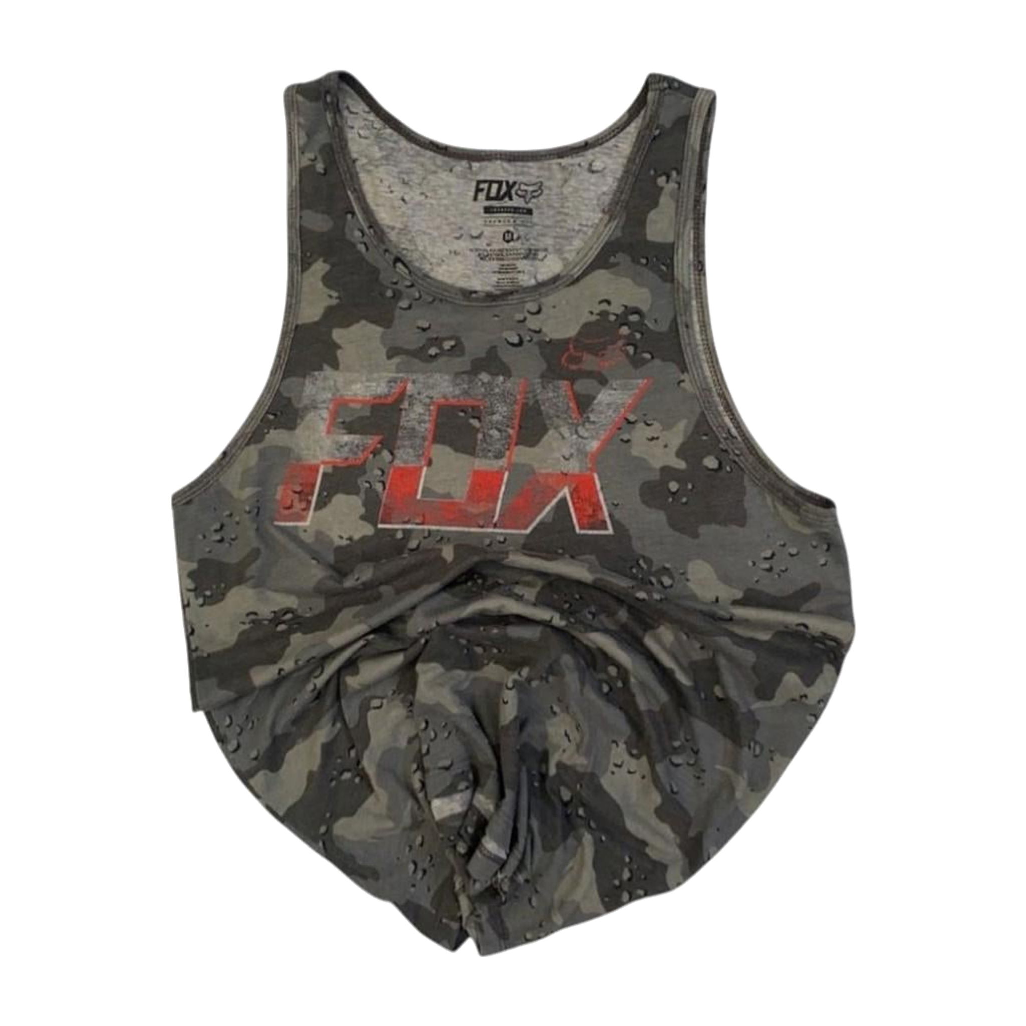 576 Fox Camo Dirt Bike Y2K Sleeveless Tank Top M