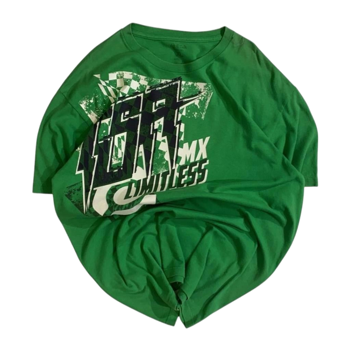 ESA Limitless Hip Hop Baggy Short Sleeve T Shirt Green Y2K XL