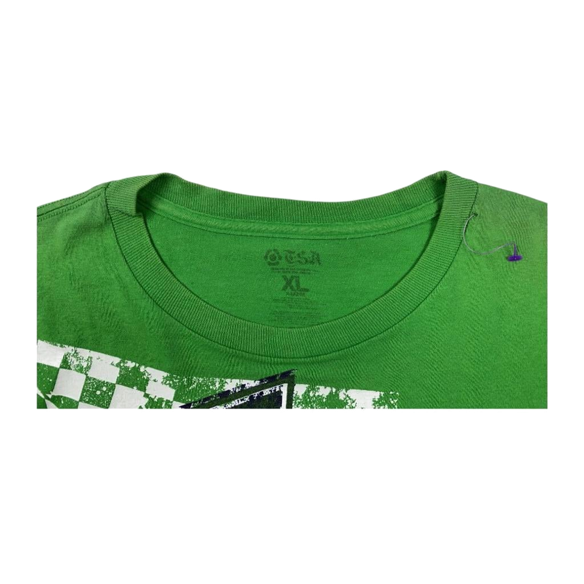 0045 ESA Limitless Hip Hop Baggy Short Sleeve T Shirt Green Y2K XL