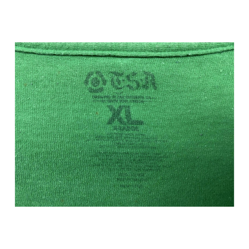 0045 ESA Limitless Hip Hop Baggy Short Sleeve T Shirt Green Y2K XL