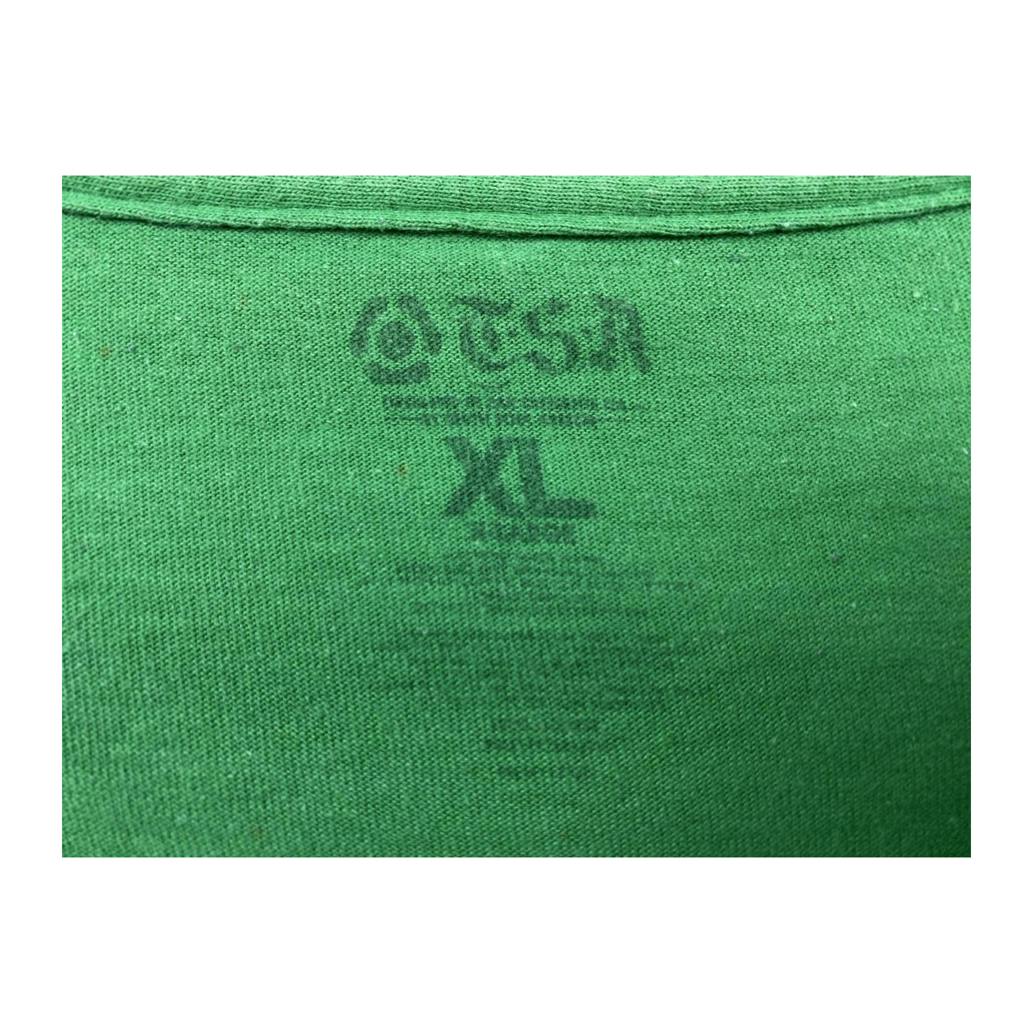 0045 ESA Limitless Hip Hop Baggy Short Sleeve T Shirt Green Y2K XL