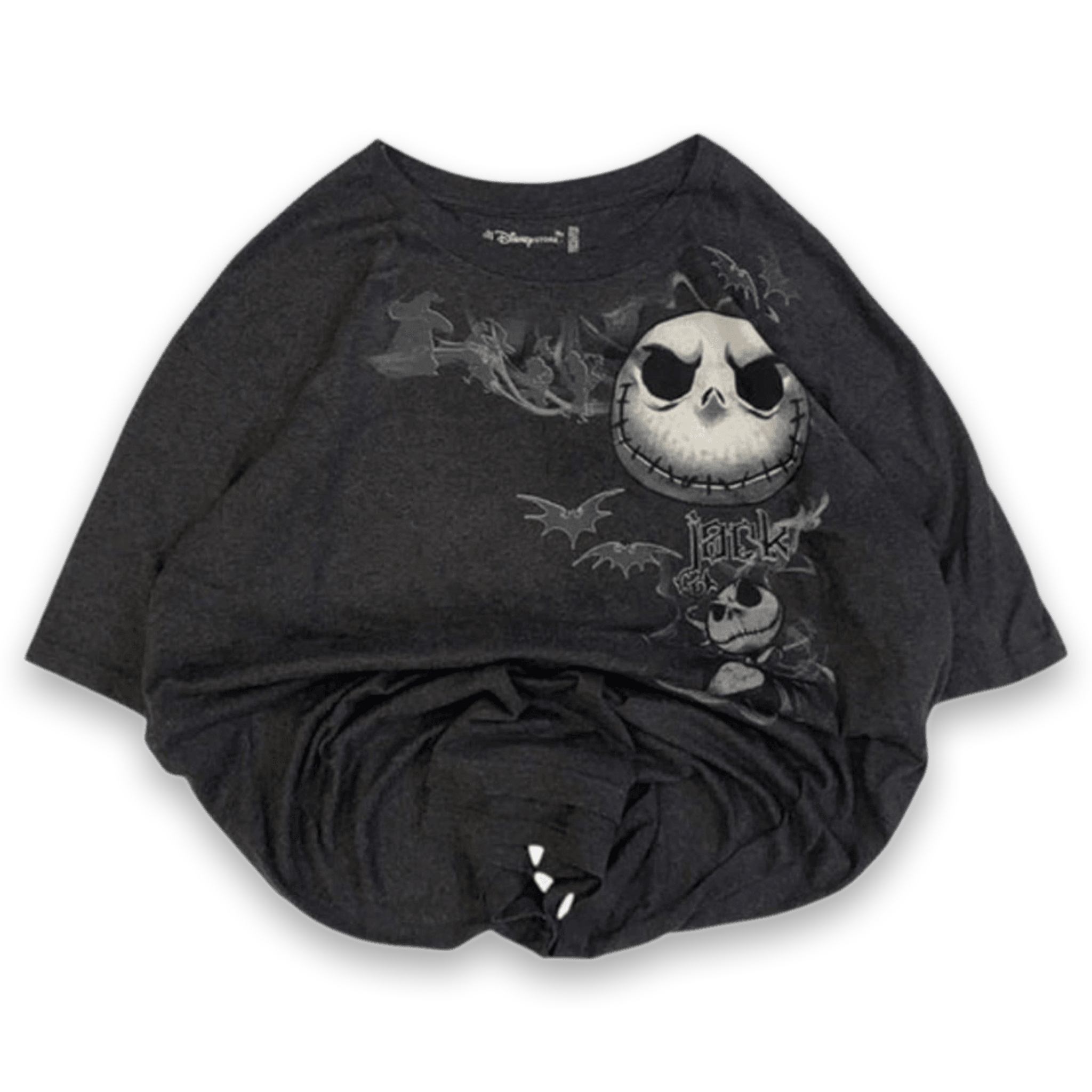 Jack Skellington Nightmare Before Christmas Y2K Short Sleeve T Shirt Black 2XL