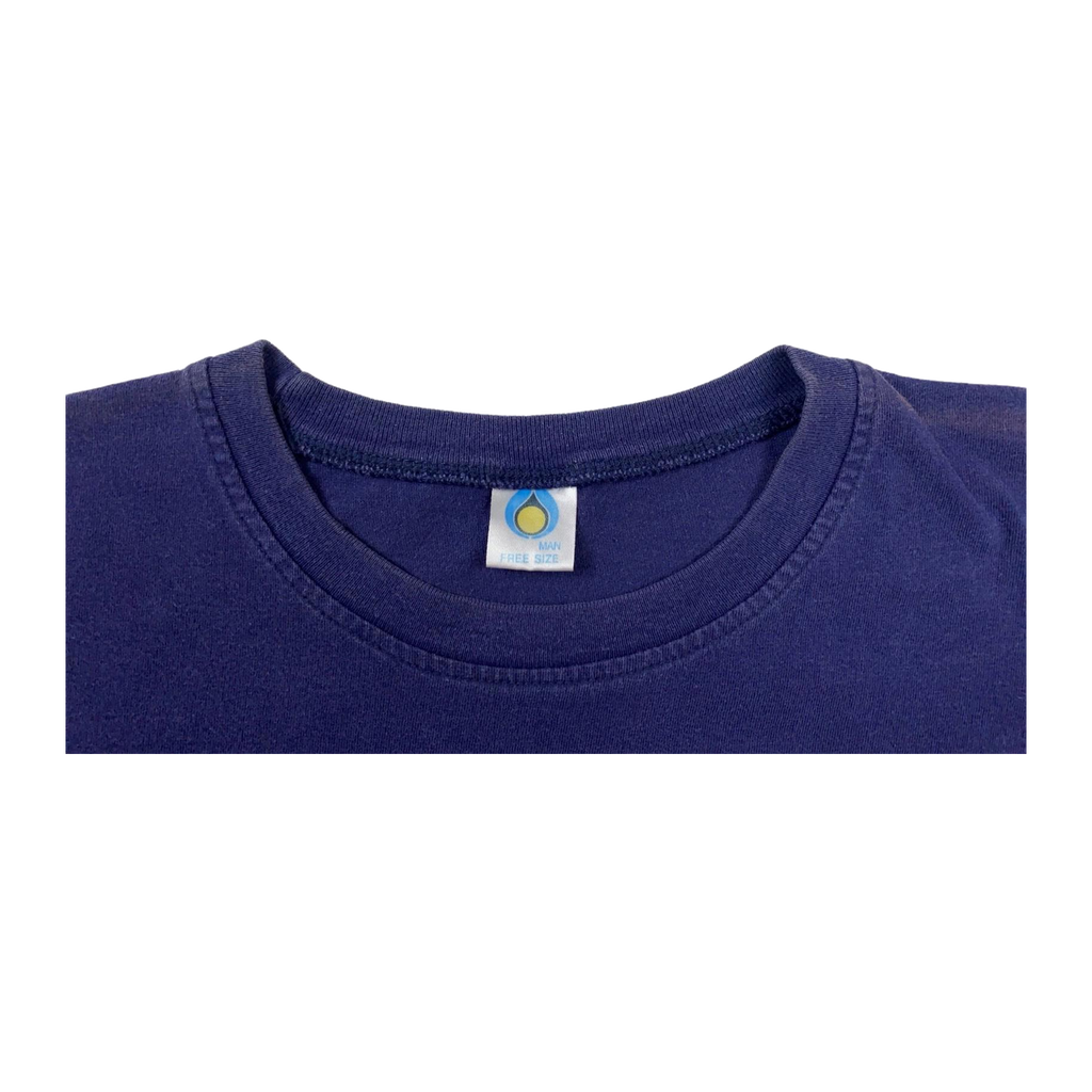 133 PTT Lube Y2K Graphic Short Sleeve T Shirt Navy M