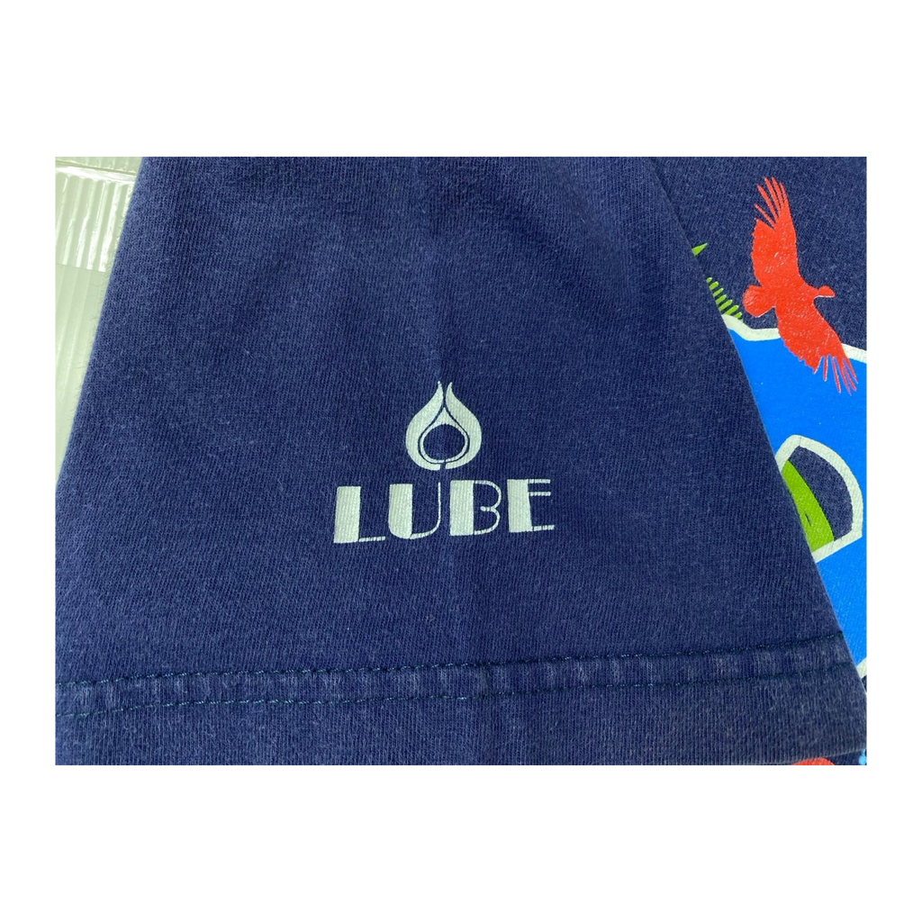 133 PTT Lube Y2K Graphic Short Sleeve T Shirt Navy M