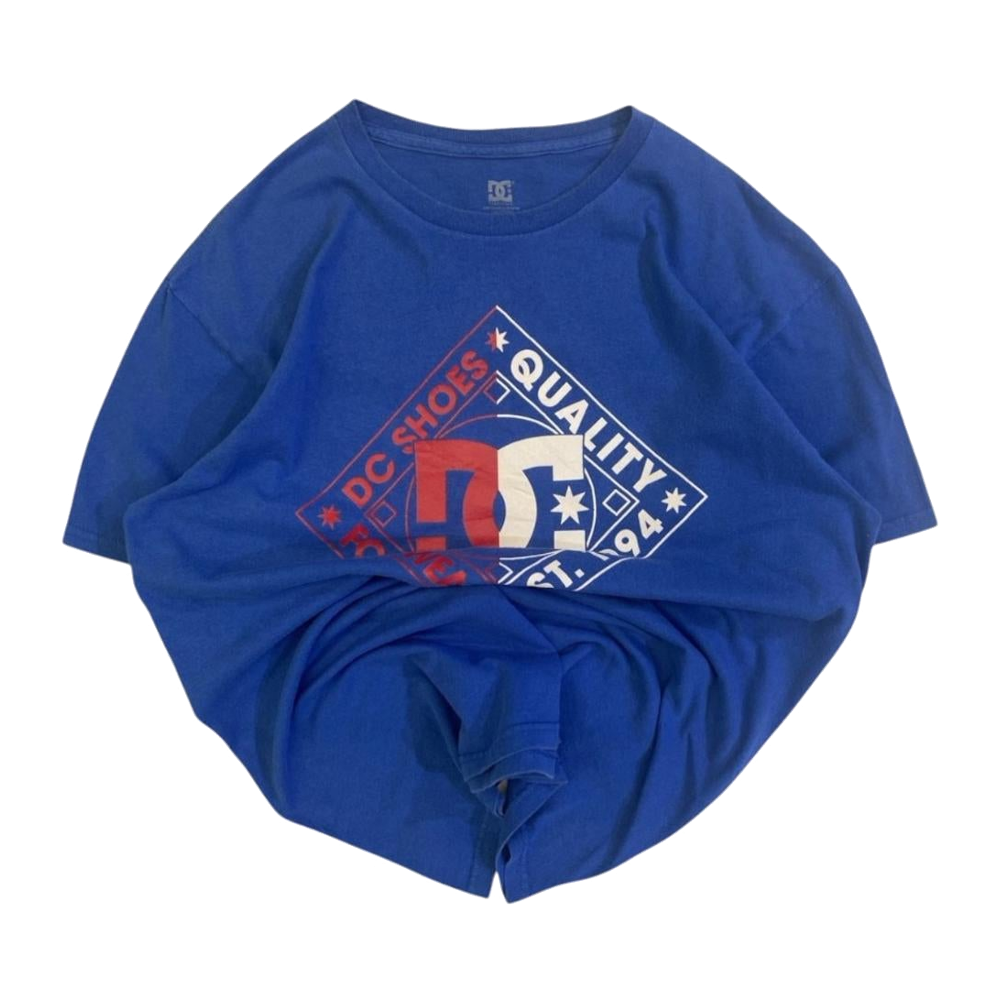 546 DC Skateboards Y2K 00s Graphic Logo Short Sleeve T Shirt Blue L