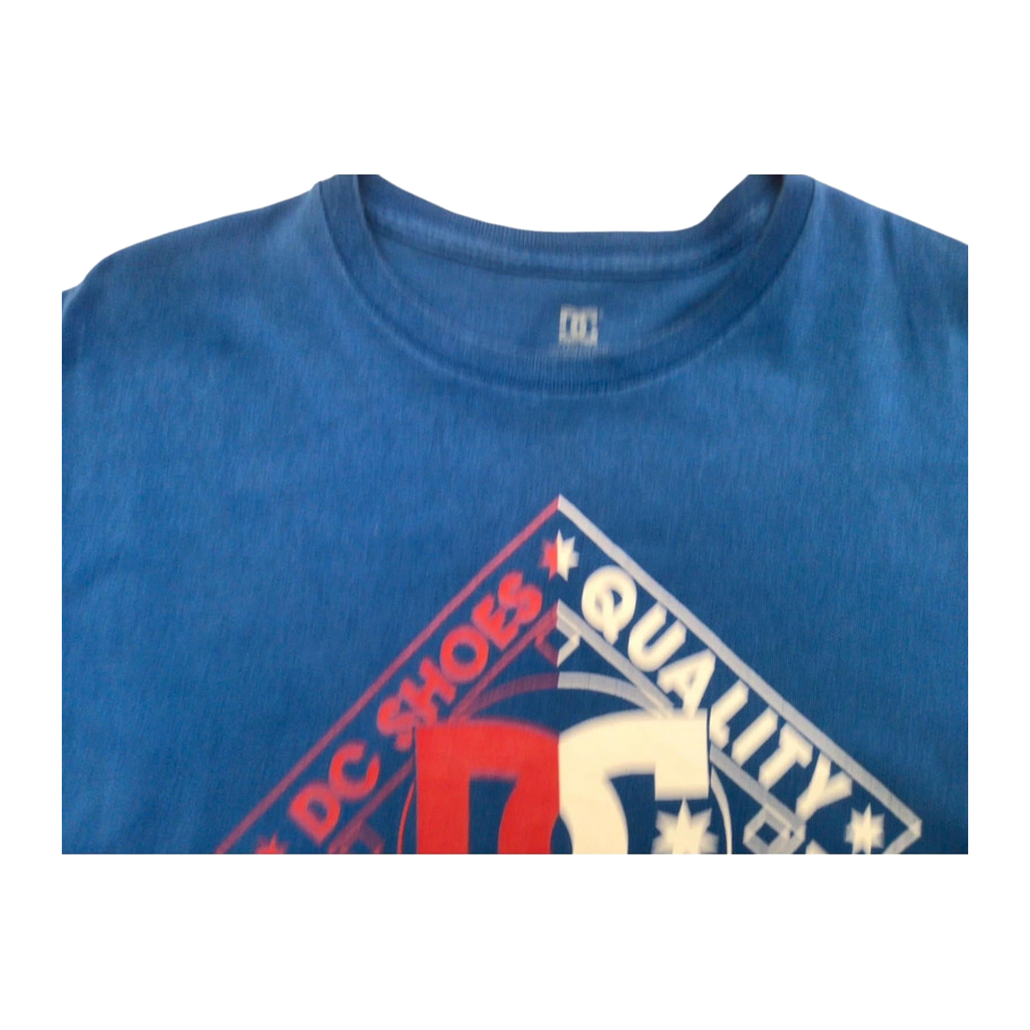 546 DC Skateboards Y2K 00s Graphic Logo Short Sleeve T Shirt Blue L
