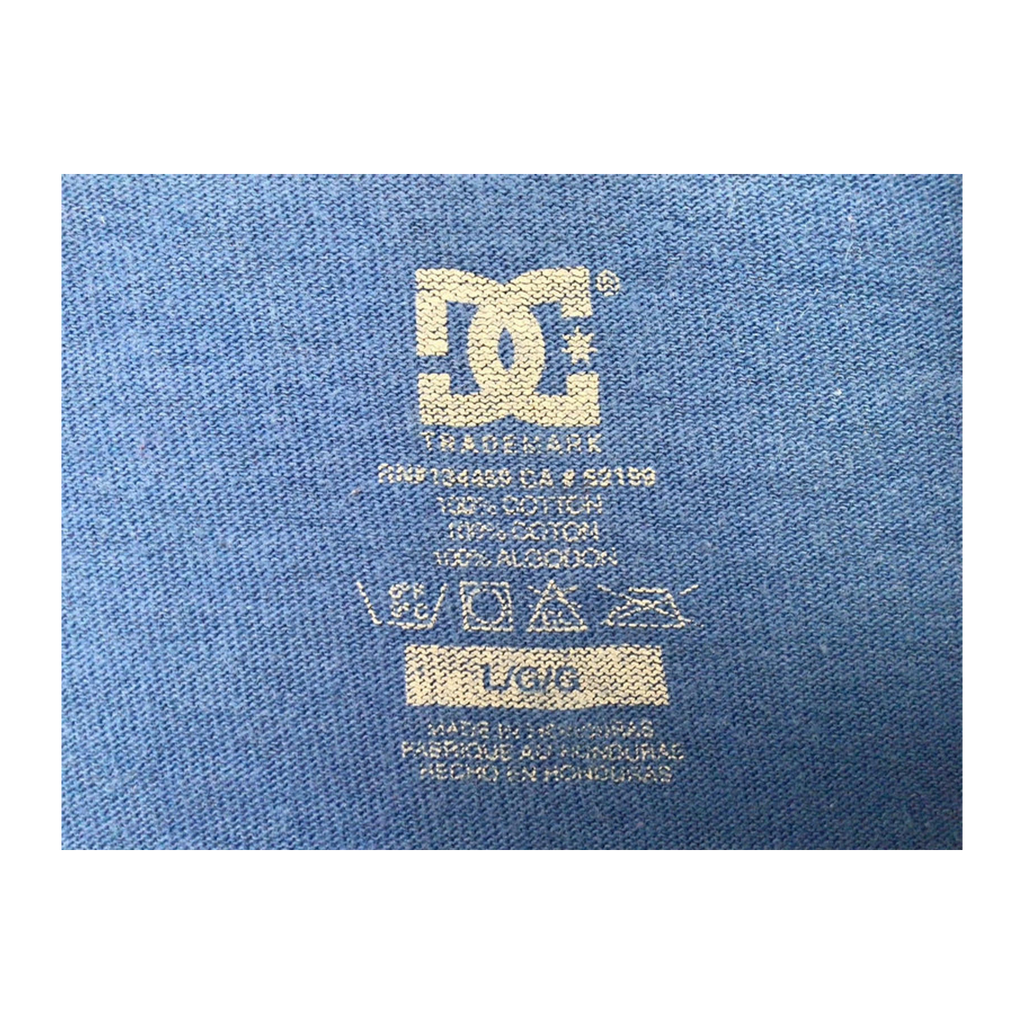 546 DC Skateboards Y2K 00s Graphic Logo Short Sleeve T Shirt Blue L