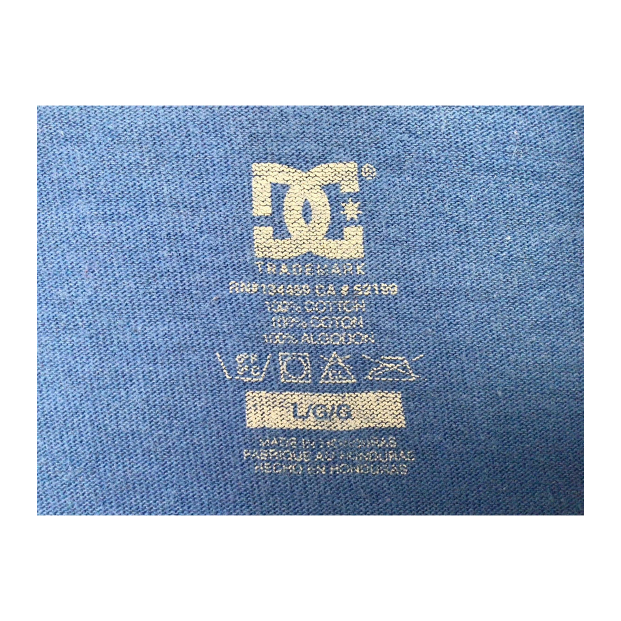 546 DC Skateboards Y2K 00s Graphic Logo Short Sleeve T Shirt Blue L