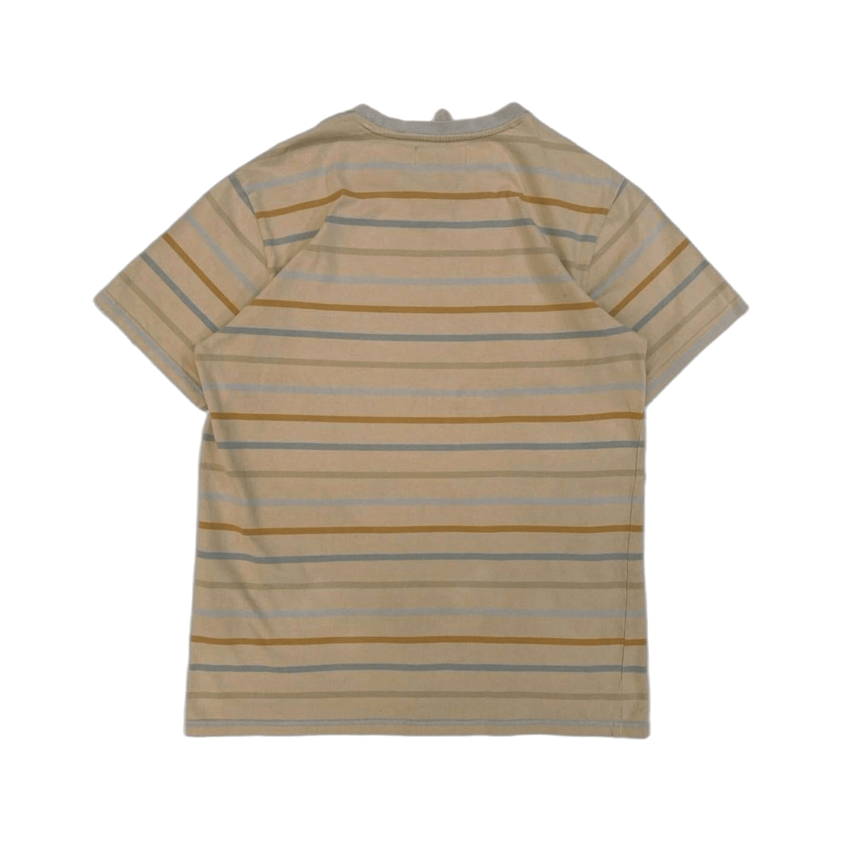 Karl Kani Y2K Baggy Striped Short Sleeve T Shirt Beige L