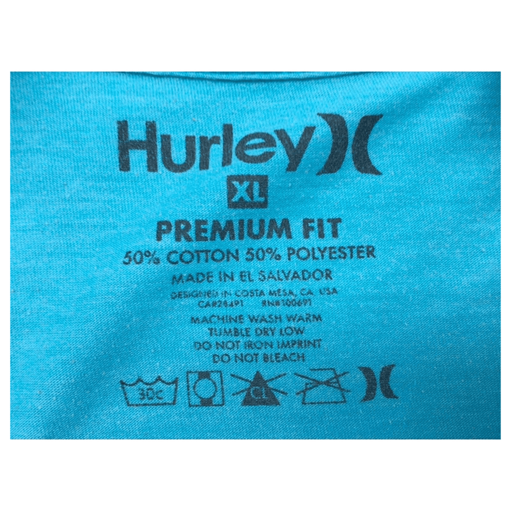 Hurley 00s Surf Short Sleeve T Shirt Blue XL