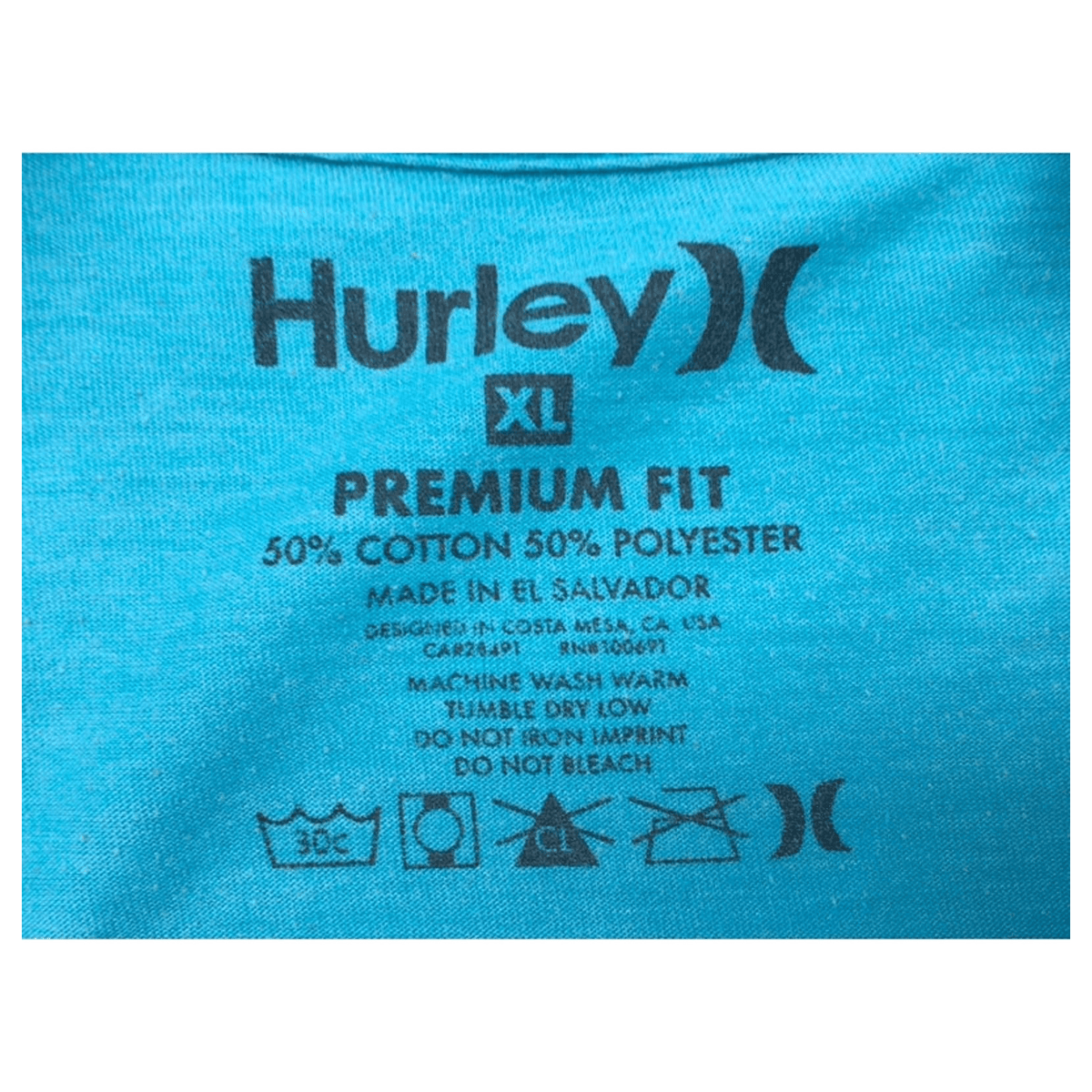 Hurley 00s Surf Short Sleeve T Shirt Blue XL