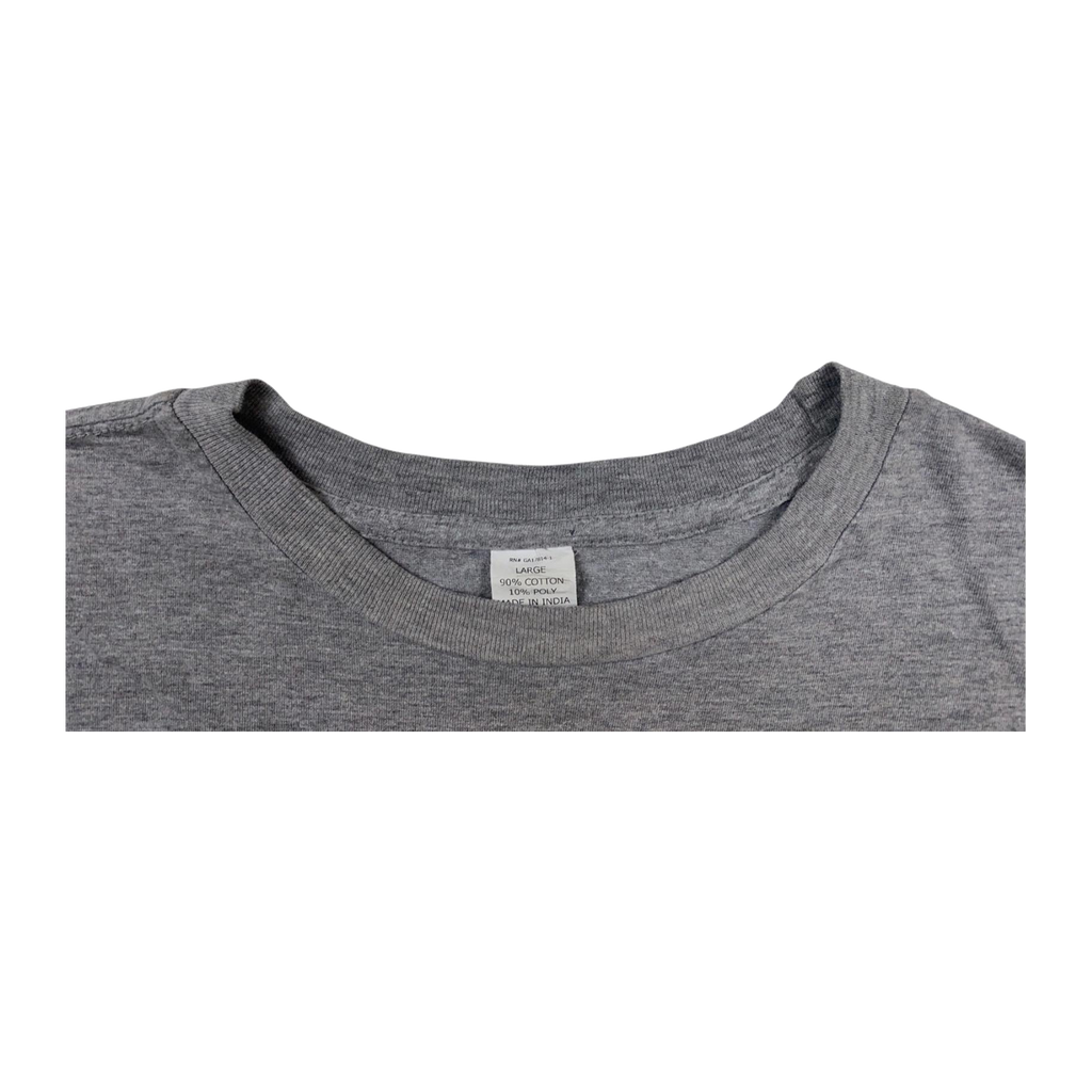 0055 BLESSED Y2K Hip Hop Baggy Graphic Short Sleeve T Shirt Grey L