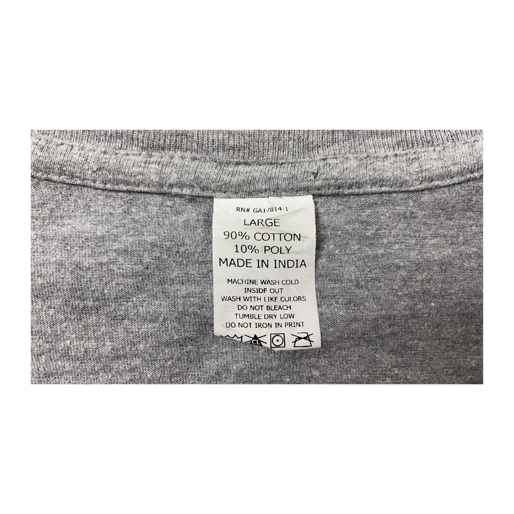 0055 BLESSED Y2K Hip Hop Baggy Graphic Short Sleeve T Shirt Grey L