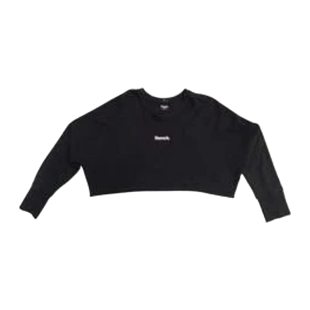 3162 BENCH Women's Y2K Skater Oversized Cropped Sweater Black XL