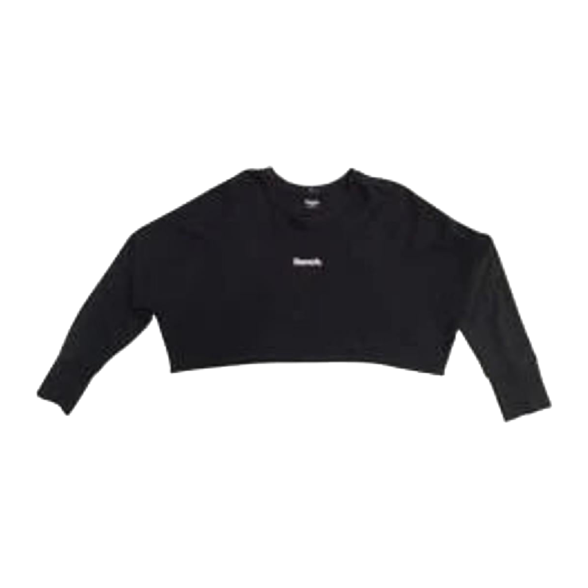 3162 BENCH Women's Y2K Skater Oversized Cropped Sweater Black XL