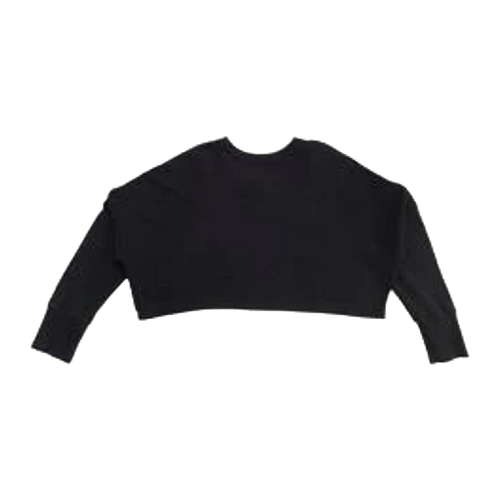 3162 BENCH Women's Y2K Skater Oversized Cropped Sweater Black XL