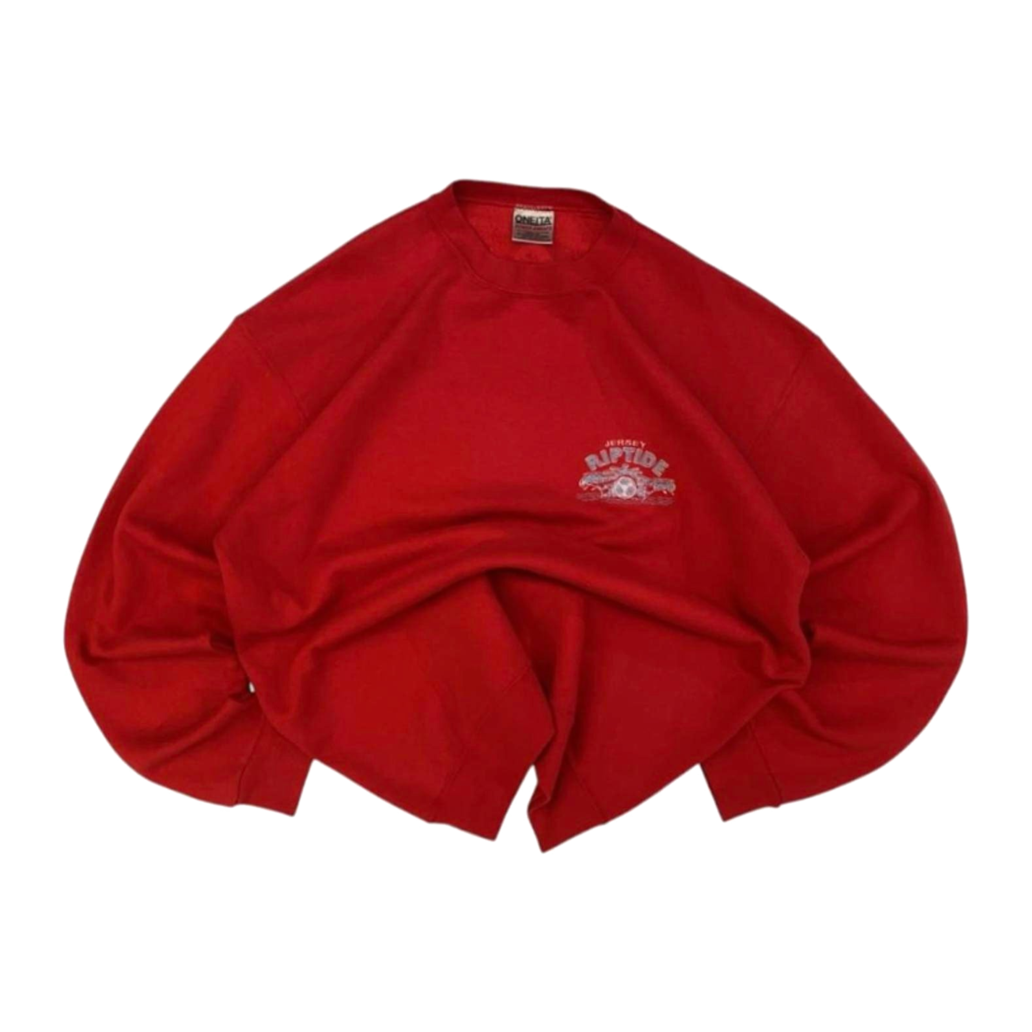 170 Jersey Riptide 90's Surf Vintage Men's Crew Neck Sweatshirt Red XL