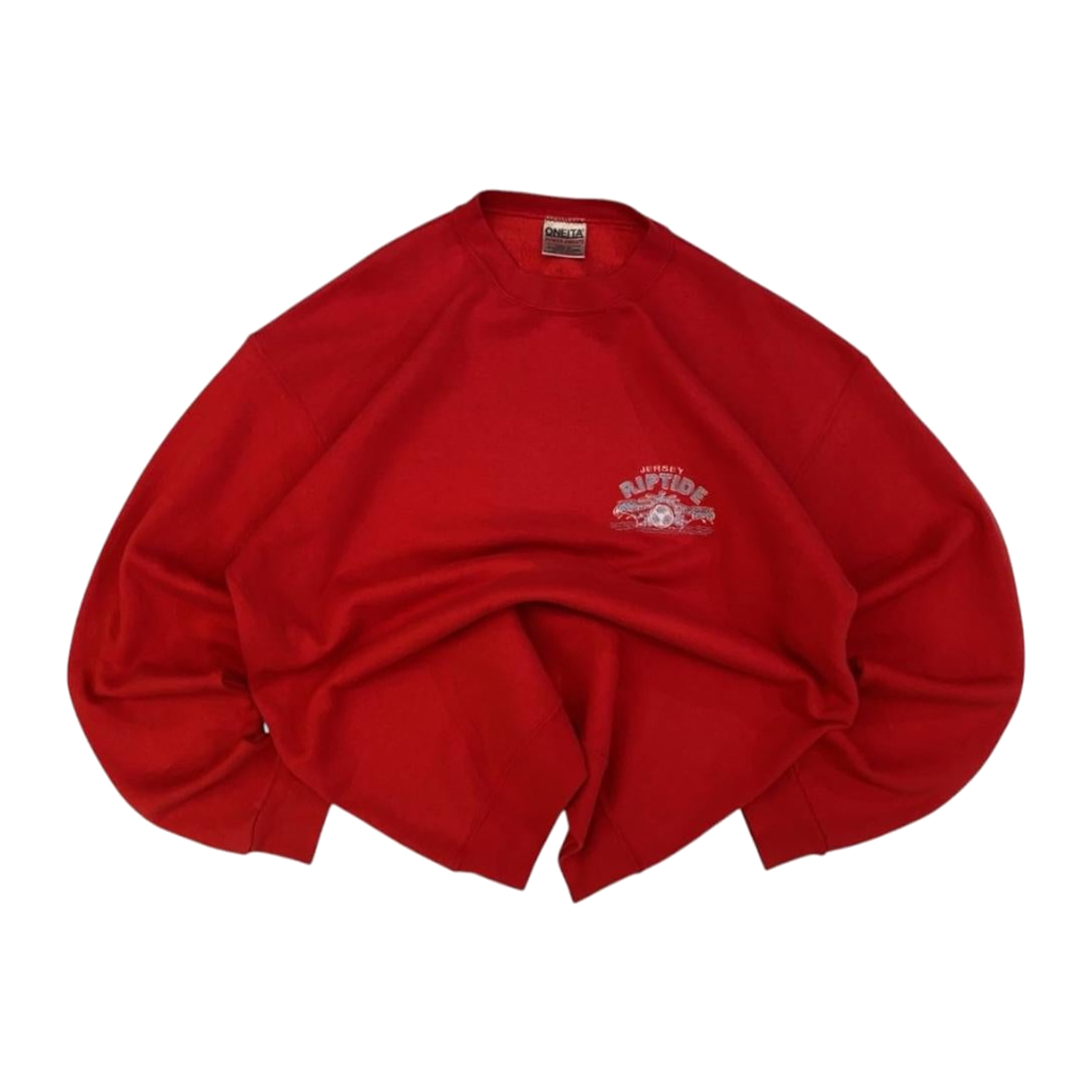 170 Jersey Riptide 90's Surf Vintage Men's Crew Neck Sweatshirt Red XL