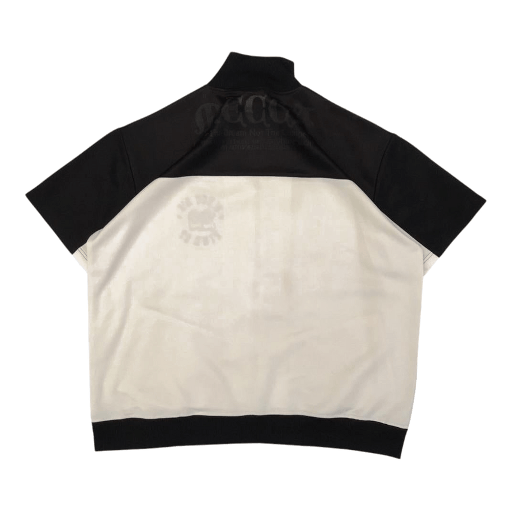 MECCA Men's Hip Hop Baggy Short Sleeve Zip Up Sweater Y2K 4XL