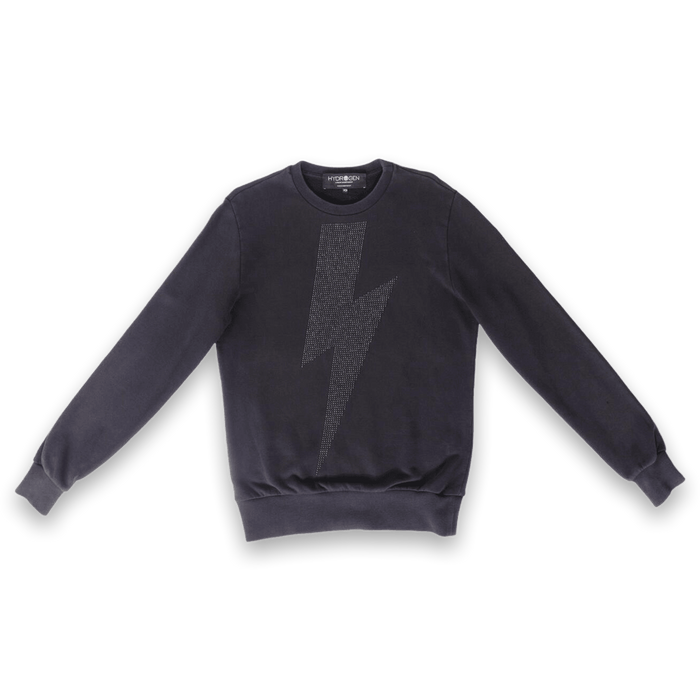 Hydrogen Rhinestone Crewneck Sweatshirt Black XS