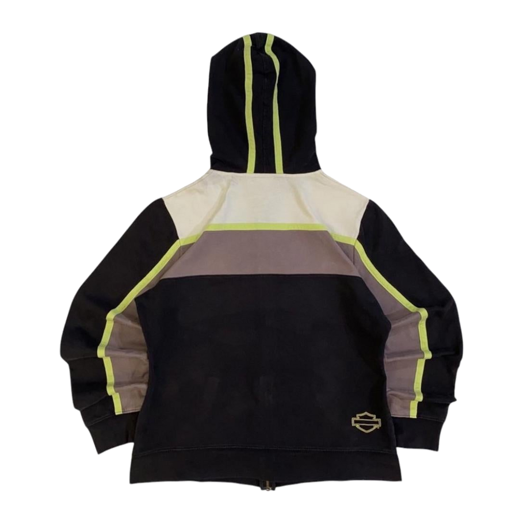 0083 Harley Davidson Women's Y2K Moto Hoodie Black L