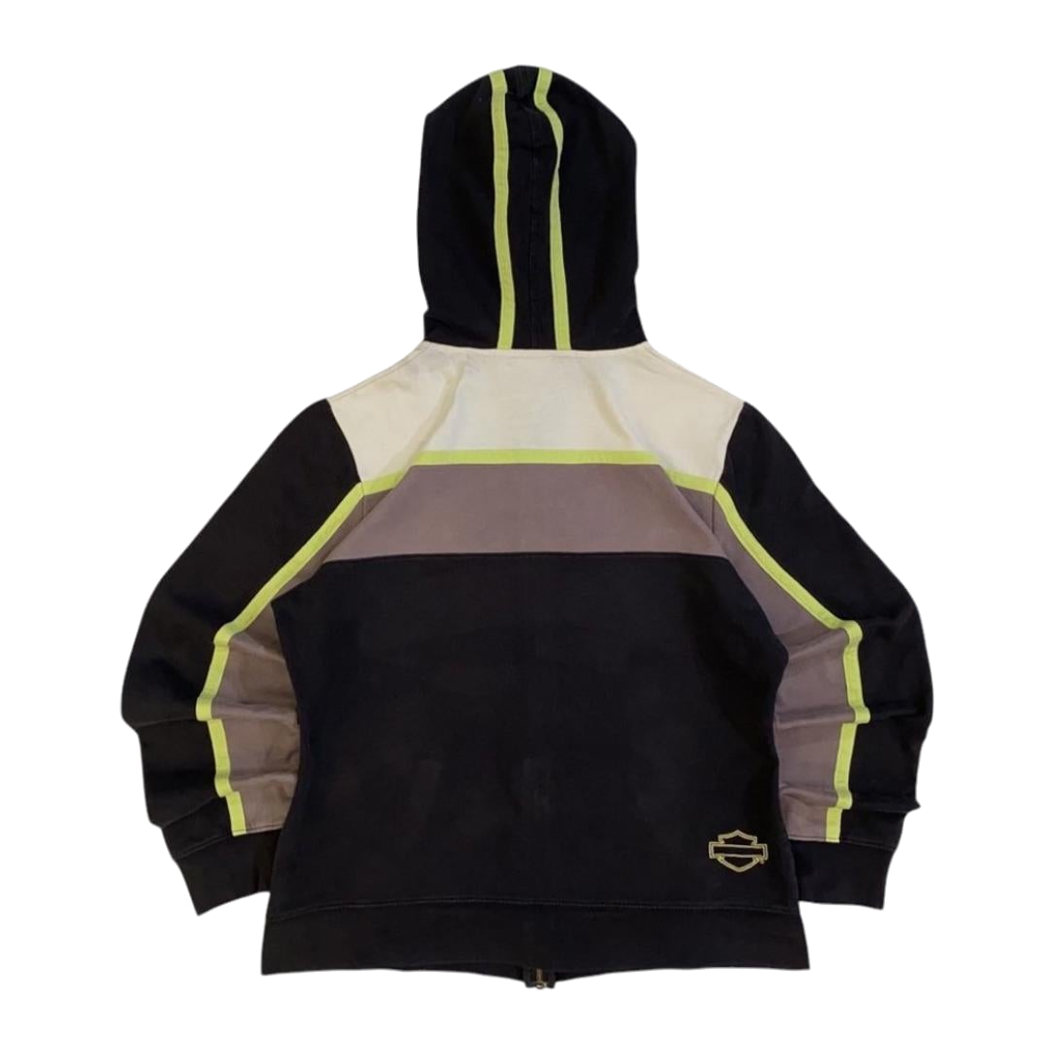 0083 Harley Davidson Women's Y2K Moto Hoodie Black L