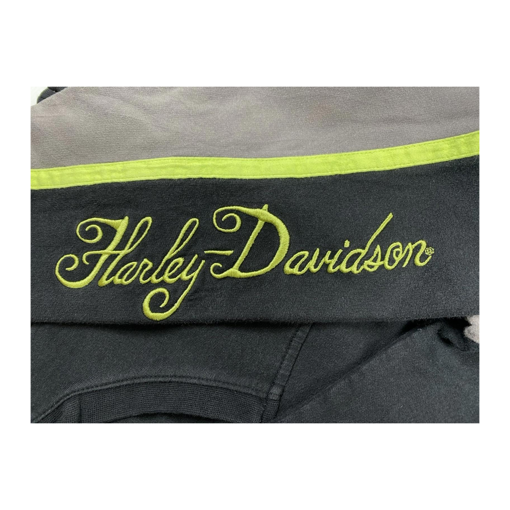 0083 Harley Davidson Women's Y2K Moto Hoodie Black L
