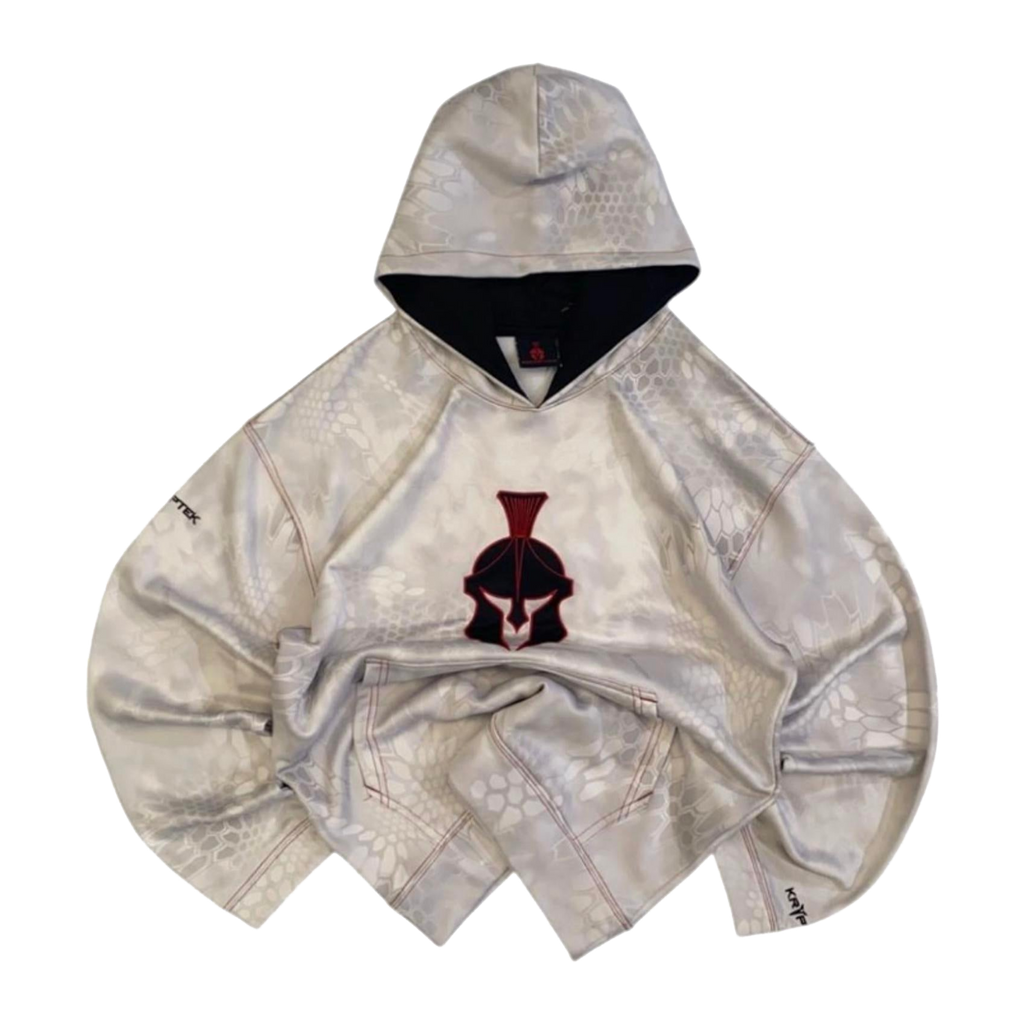 188 Krytek Men's Baggy Camo Tint Y2K Hoodie White M