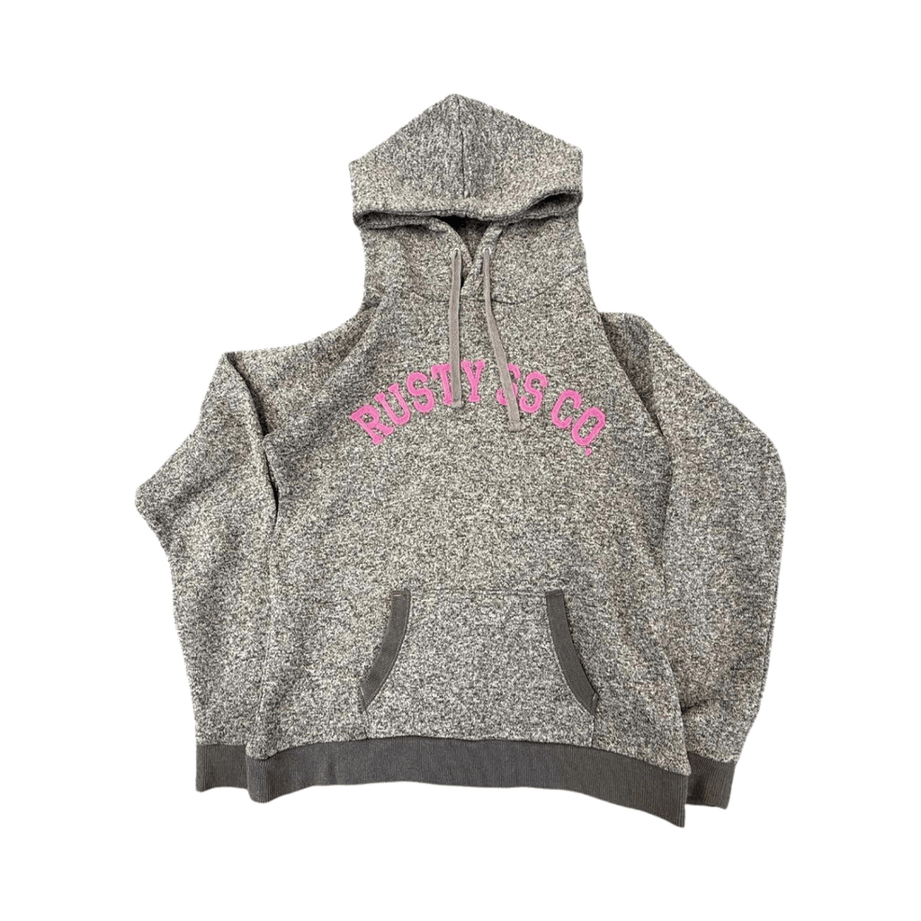 Rusty Surf Women's Y2K Embroidered Hoodie Grey M